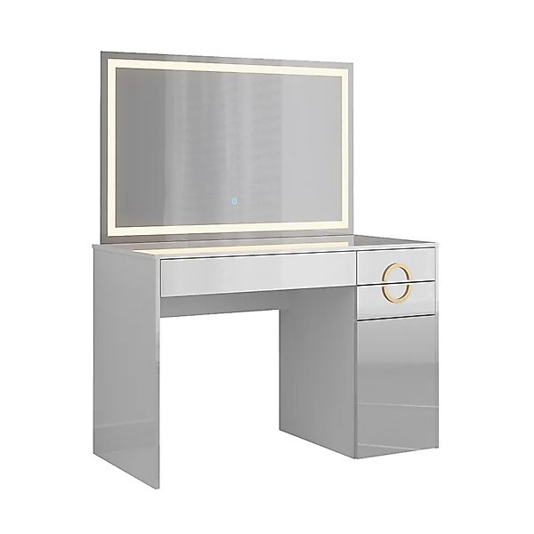 Vicco Schminktisch Adela, Weiß Hochglanz, 115 cm mit LED-Spiegel (1-St) günstig online kaufen