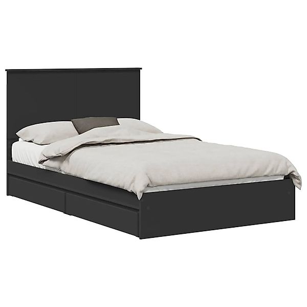 vidaXL Stauraumbett Schwarz 120 x 200 cm Holzwerkstoff 3411223 günstig online kaufen