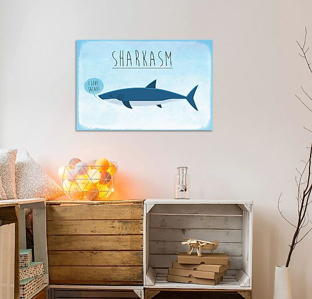 queence Metallbild "Sharkasm", Sprüche, (1 St.) günstig online kaufen