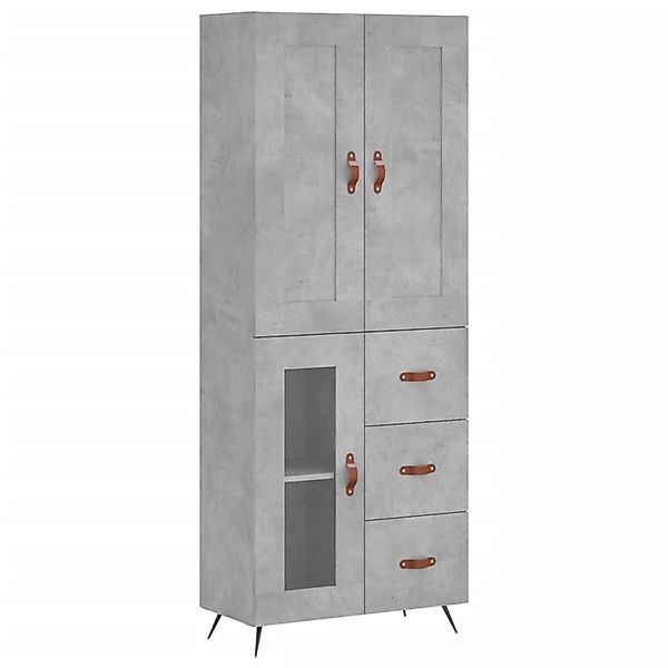 vidaXL Highboard Betongrau 69,5x34x180 cm Holzwerkstoff 3199917 günstig online kaufen