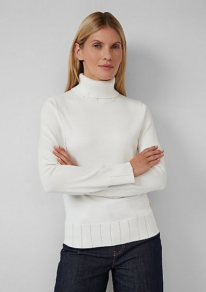 s.Oliver Longpullover Strickpullover Slim-Fit-Pullover mit Ajour-Details günstig online kaufen