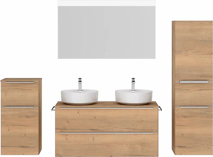 nobilia® Badmöbel-Set »Alvene« vormontiert, mit Soft-Close, 4 Stk. tlg. günstig online kaufen