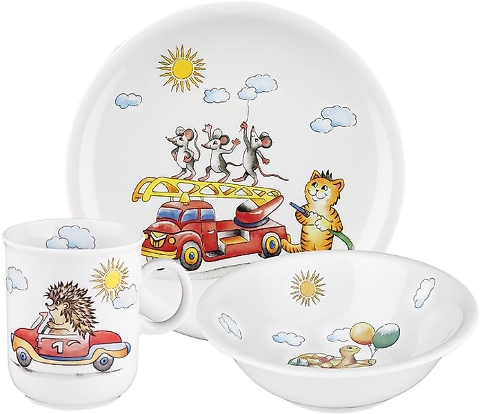 Seltmann Weiden Kindergeschirr-Set »Compact Flinker Flitzer«, (Set, 3 tlg.) günstig online kaufen