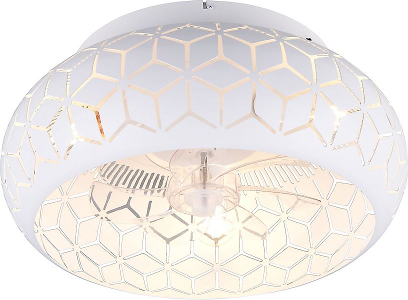 Reality Leuchten Deckenleuchte BIDAR mit Ventilator, Deckenventilator mit L günstig online kaufen