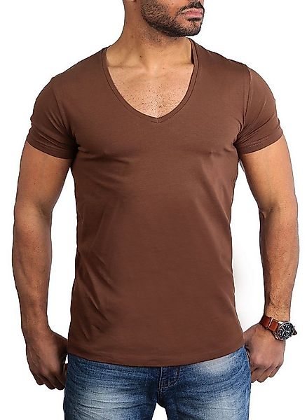 Young & Rich T-Shirt Herren Uni Basic extra tiefer Ausschnitt Unterziehshir günstig online kaufen