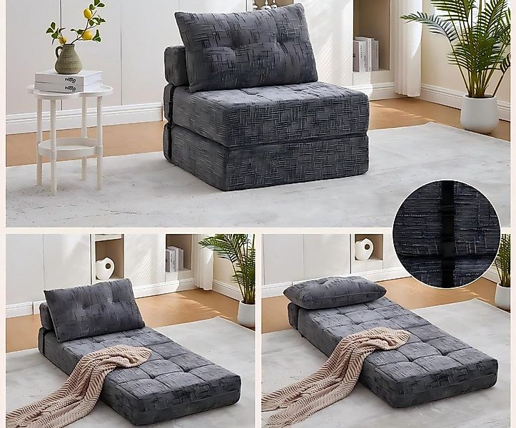LVHOM Schlafsofa Einzel-Klappsofa mit Kissen & Rückenlehne, tragbar, Schlaf günstig online kaufen
