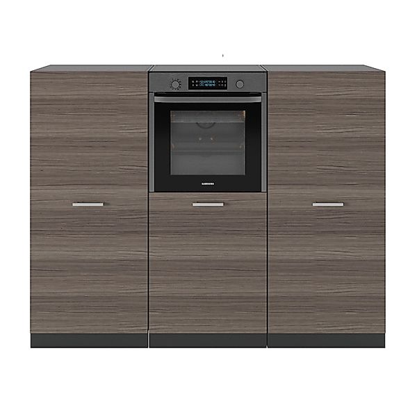 Vicco R-Line Küchenblock Edelgrau/Anthrazit 180 cm ohne Arbeitsplatte günstig online kaufen