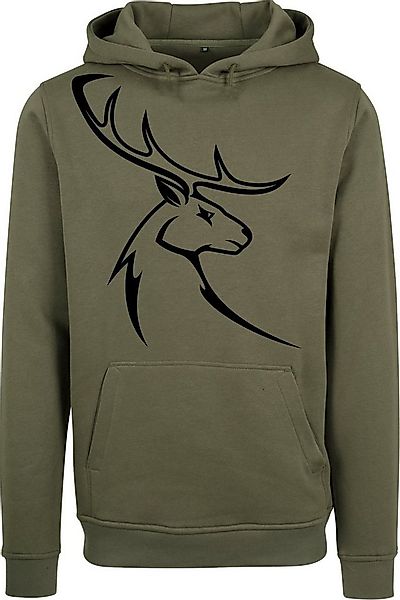 Baddery Kapuzenpullover Jäger Hoodie: "Hirschbock" - Geschenk für Jäger, ho günstig online kaufen