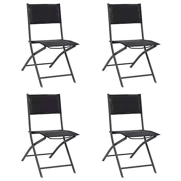 Klappbare Gartenstühle 4 Stk. Stahl Und Textilene günstig online kaufen