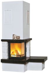 Hark Kaminofen Nebraska Bank Rechts Marmor Schwarz-Weiß 8 kW EEK: A+ günstig online kaufen