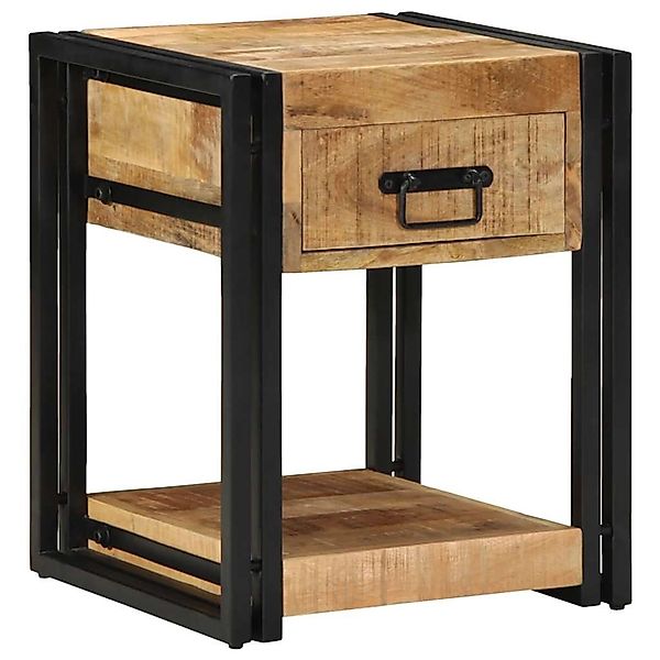 vidaXL Nachttisch 40x40x50 cm Raues Mango-Massivholz 4016700 günstig online kaufen