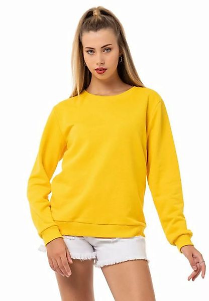 RedBridge Sweatshirt Rundhals Pullover Gelb L Premium Qualität günstig online kaufen