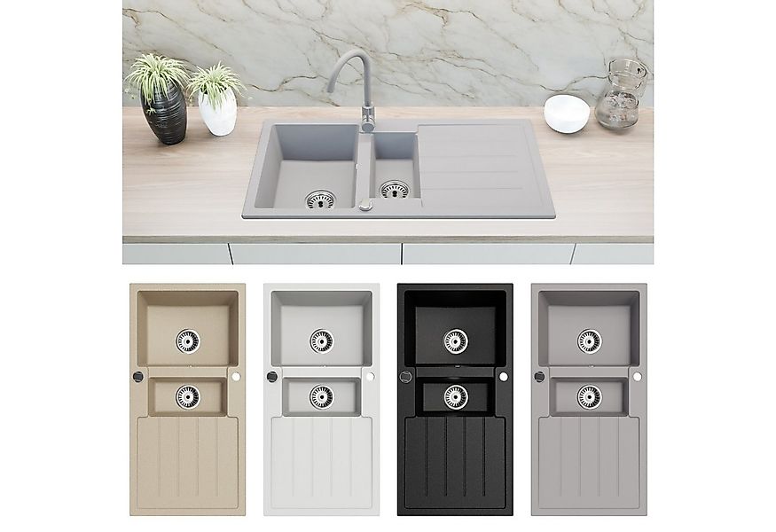 Faizee Möbel Granitspüle Granitspüle Spülbecken Küchenspüle Einbauspüle 100 günstig online kaufen