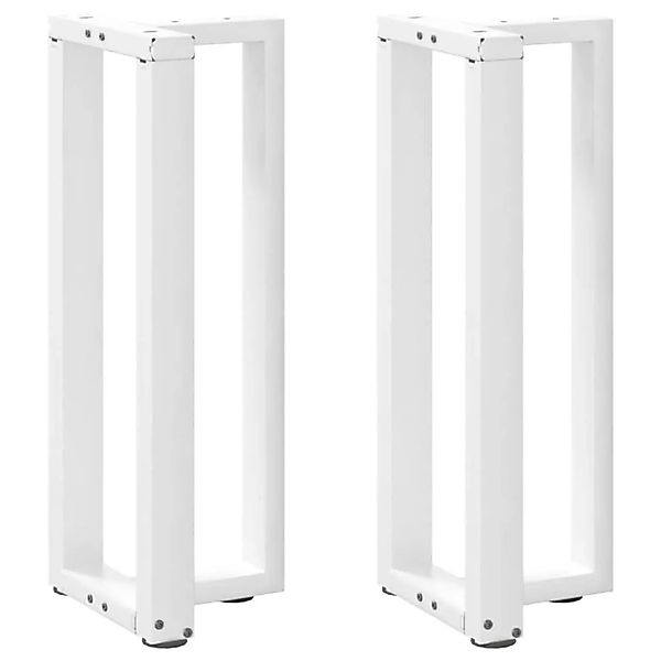 vidaXL Konsolentischbeine T-Form 2 Stk Weiß 25x28x72-73 cm Stahl 4013041 günstig online kaufen