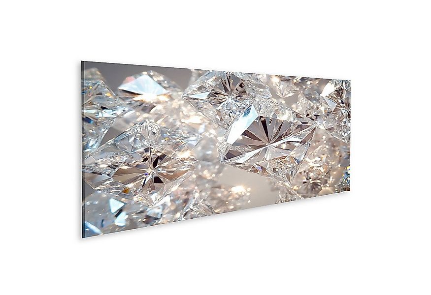 islandburner Leinwandbild, Funkelnde Diamanten in Nahaufnahme günstig online kaufen