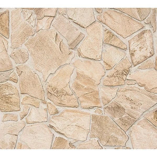 A.S. Création Vliestapete mit Bruchsteinmauer Design Beige Sand 10,05 m x 0 günstig online kaufen