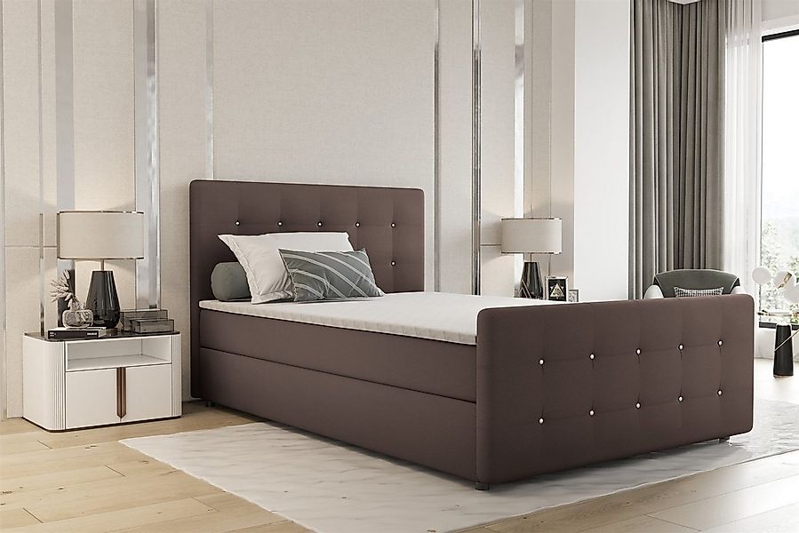 Fun Möbel Boxbett Schlafzimmerbett MARKOS Überlänge in Stoff Soro (Liegeflä günstig online kaufen