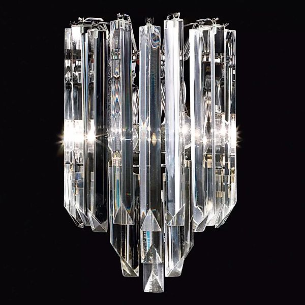 Wandleuchte Cristalli aus Muranoglas chrom 25 cm günstig online kaufen