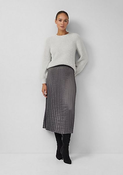 s.Oliver Midirock Rock Langer Plissee-Rock aus Satin mit Elastikbund günstig online kaufen