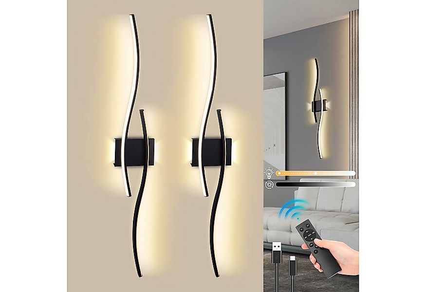 MUPOO LED Wandleuchte LED Wandleuchte Innen,Modern Wandlampe Dimmbare Wandb günstig online kaufen