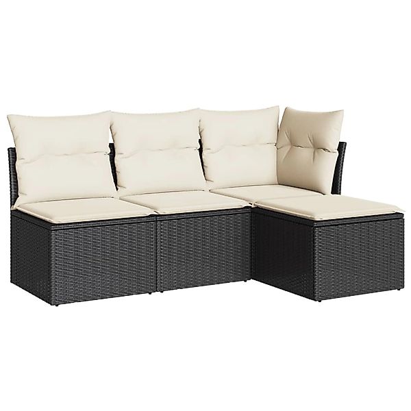 vidaXL Gartenlounge-Set 4-tlg. Garten-Sofagarnitur mit Kissen günstig online kaufen