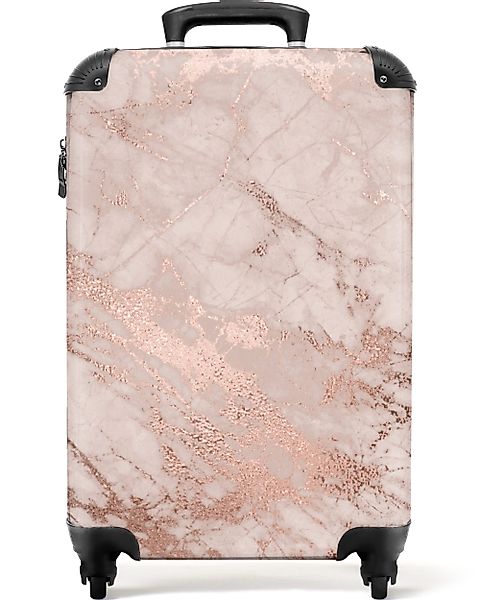 NoBoringSuitcases.com© Hartschalen-Trolley Marmor - Roségold - günstig online kaufen
