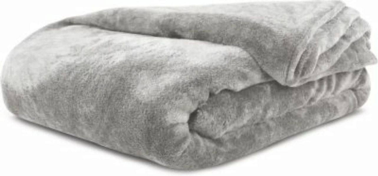 wolkenkind® Flanell-Bettdeckenbezug SUWON Bettwäsche hellgrau Gr. 135 x 200 günstig online kaufen
