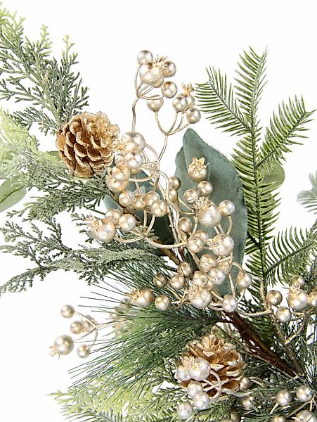 I.GE.A. Winterliche Kunstpflanze "Weihnachtsgesteck im Topf aus Jute, Weihn günstig online kaufen