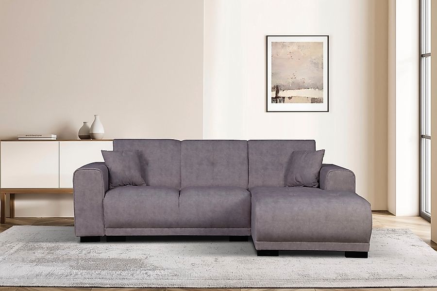 Home affaire Ecksofa »Langeland L-Form« incl. 2 Zierkissen, Recamiere wahlw günstig online kaufen