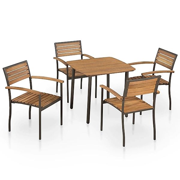 vidaXL Garten-Essgruppe 5-tlg. Garten-Essgruppe Massivholz und günstig online kaufen