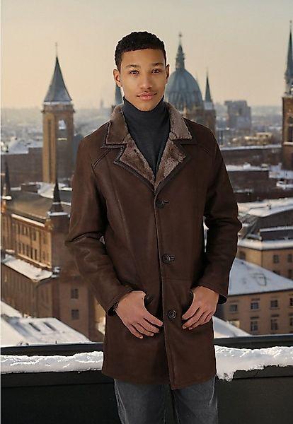 Hollert Wintermantel Lammfellmantel Antonio Chocolate günstig online kaufen