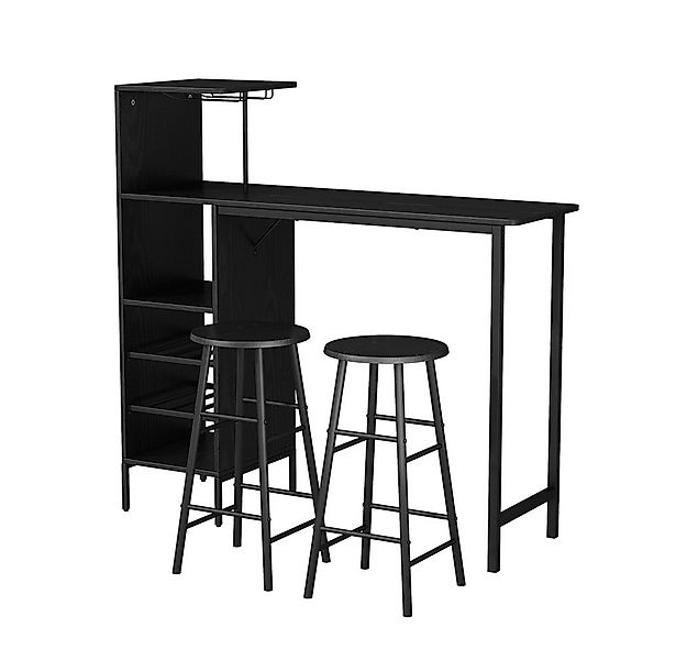 Vicco Bartisch Naila, Schwarz, 121.5 x 40 cm mit 2 Hocker günstig online kaufen