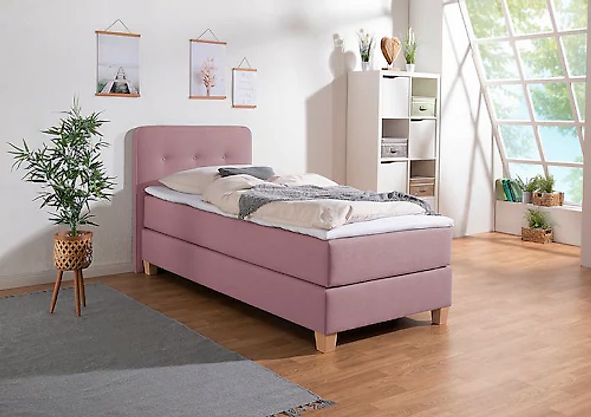 Home affaire Boxspringbett "Fargo" inkl. Topper, in 3 Matratzenarten, in Sa günstig online kaufen