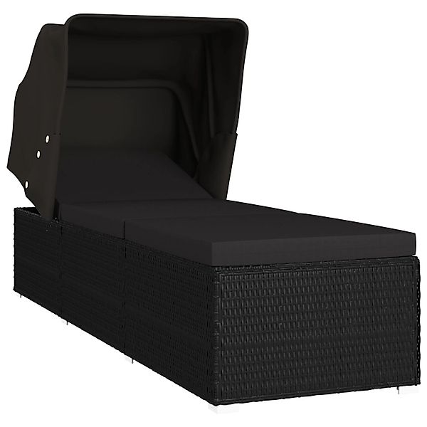 vidaXL Gartenliege Sonnenliege mit Sonnenschutz und günstig online kaufen