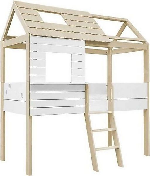 kidsraum Hochbett Funflex Hochbett 90x200cm mit Dach und Fenster günstig online kaufen