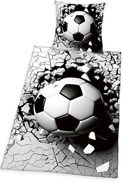 Herding Young Collection Bettwäsche Fussball 3D, günstig online kaufen