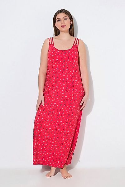 Ulla Popken Nachthemd Nachthemd Ankermuster Rundhals ärmellos günstig online kaufen