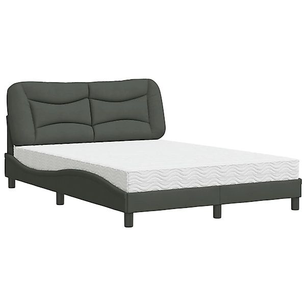 vidaXL Bett mit Matratze Dunkelgrau 140x190 cm Stoff2009617 günstig online kaufen