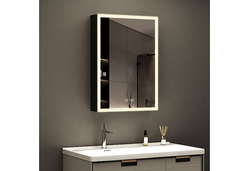 WDWRITTI Spiegelschrank klein 40x60cm Bad mit Beleuchtung Alu Badezimmerspi günstig online kaufen