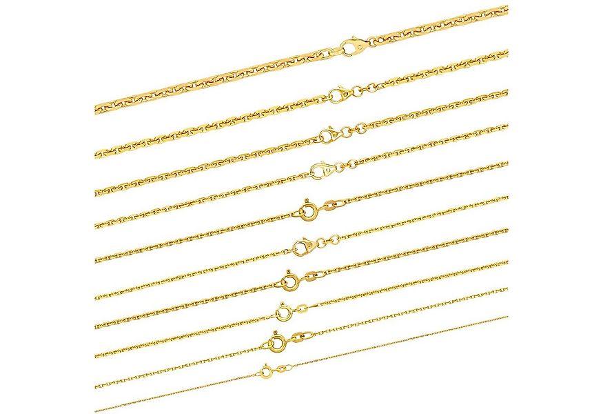 HOPLO Goldkette Goldkette Ankerkette diamantiert 1,0 mm Länge 36 cm 333-8 K günstig online kaufen
