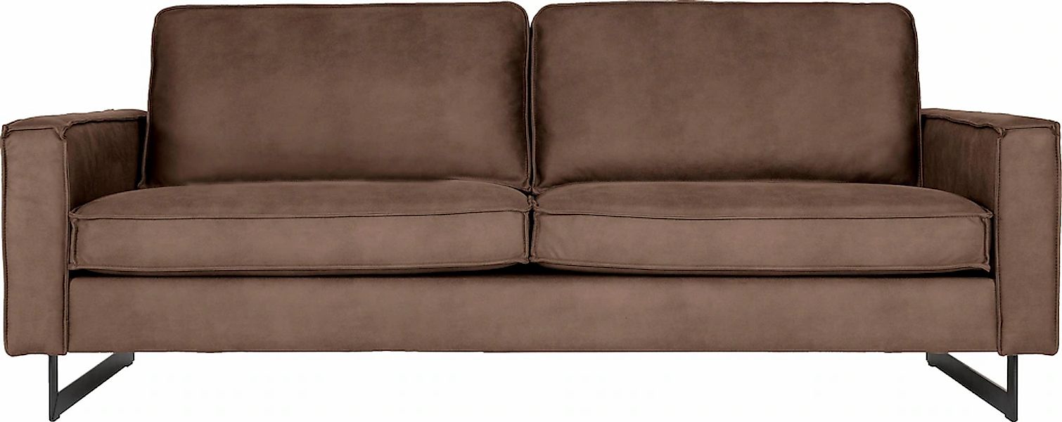 Home affaire 3-Sitzer "Pinto, 206 cm, Cord, Chenille, Lederoptik" mit Keder günstig online kaufen