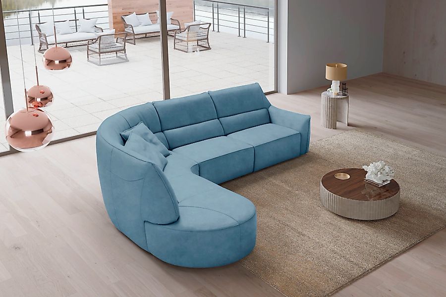 Egoitaliano Ecksofa "Puffy, extravagant & edel, Retro Designsofa, hoher Sit günstig online kaufen