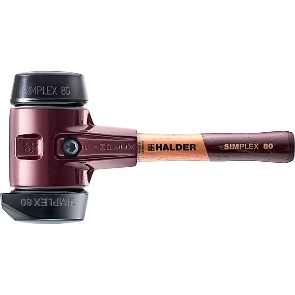 Halder Simplex Schonhammer Ø 80 mm Gummi mit Standfuß und Extra Kurzem Stie günstig online kaufen
