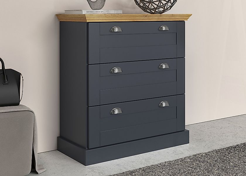 OTTO home Kommode "Motala" mit 3 Schubladen, Breite 75 cm, Höhe 80 cm günstig online kaufen