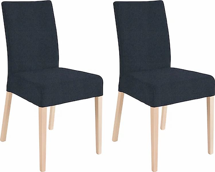 Home affaire 4-Fußstuhl »Umag«, (Set), 2 St., Microfaser, Sitz und Rücken g günstig online kaufen