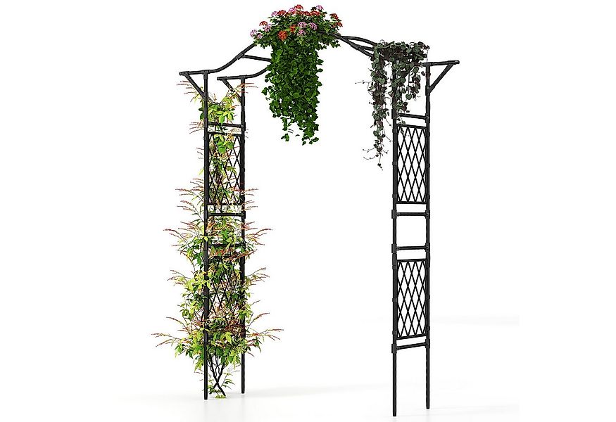 COSTWAY Rosenbogen, 1 St., Gartenbogen Metall, Rosengitter Rankhilfe, 210 c günstig online kaufen