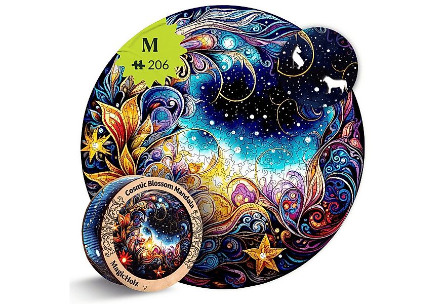 MagicHolz Puzzle MagicHolz Kosmische Blüten Mandala Holzpuzzle, 206 Puzzlet günstig online kaufen