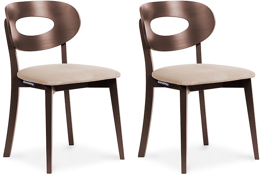 KONSIMO® 4-Fußstuhl TANER Holzstühle Esstischstuhl Polsterstühle günstig online kaufen