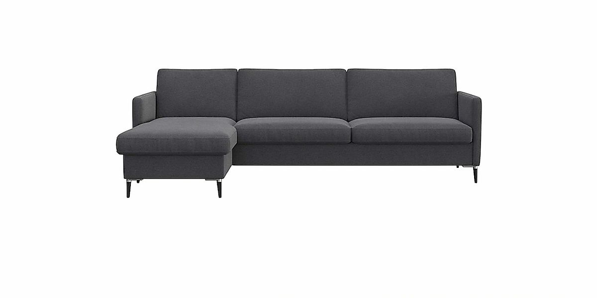 FLEXLUX Ecksofa "Fiore, L-Form" schmale Armlehnen, Kaltschaum, Füße Alu+sch günstig online kaufen