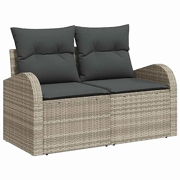 vidaXL Gartensofa Hellgrau 124 x 62 x 69cm Poly-Rattan 42006747 günstig online kaufen